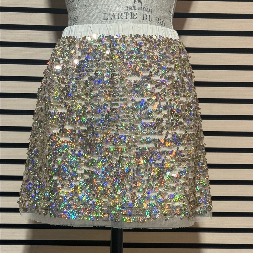 📌 Crewcuts Girls Sequin Skirt Size 10.